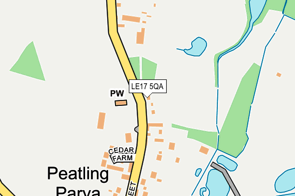 LE17 5QA map - OS OpenMap – Local (Ordnance Survey)