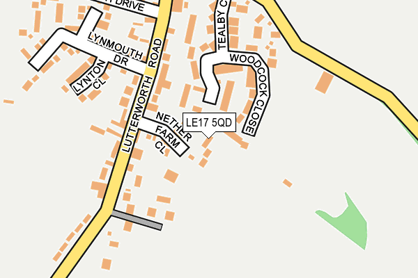 LE17 5QD map - OS OpenMap – Local (Ordnance Survey)