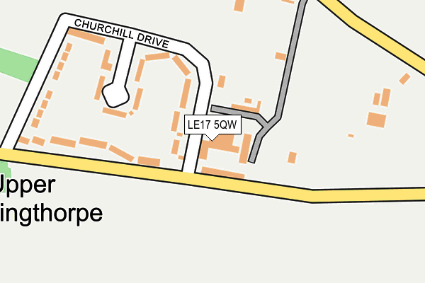LE17 5QW map - OS OpenMap – Local (Ordnance Survey)
