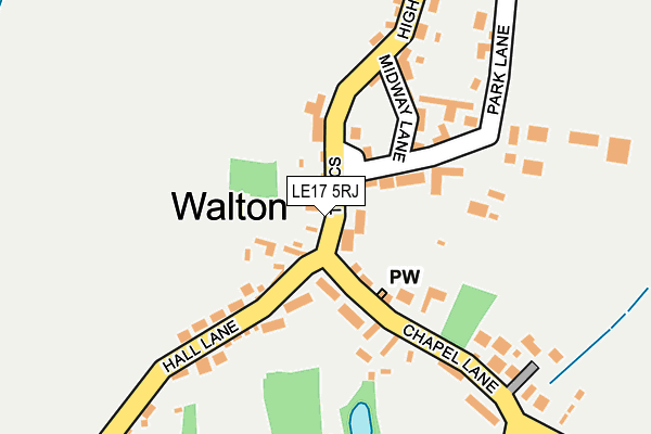 LE17 5RJ map - OS OpenMap – Local (Ordnance Survey)