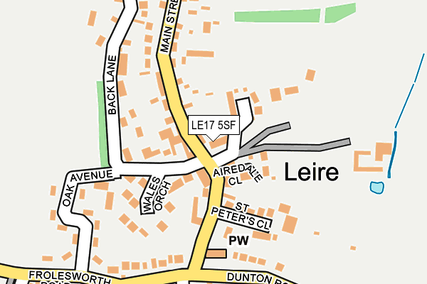 LE17 5SF map - OS OpenMap – Local (Ordnance Survey)