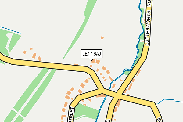 LE17 6AJ map - OS OpenMap – Local (Ordnance Survey)