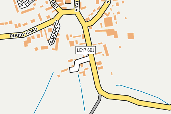 LE17 6BJ map - OS OpenMap – Local (Ordnance Survey)