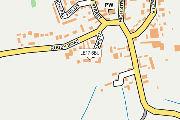 LE17 6BU map - OS OpenMap – Local (Ordnance Survey)