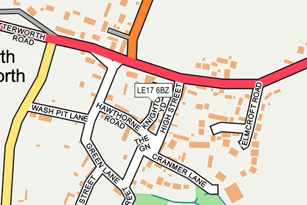 LE17 6BZ map - OS OpenMap – Local (Ordnance Survey)