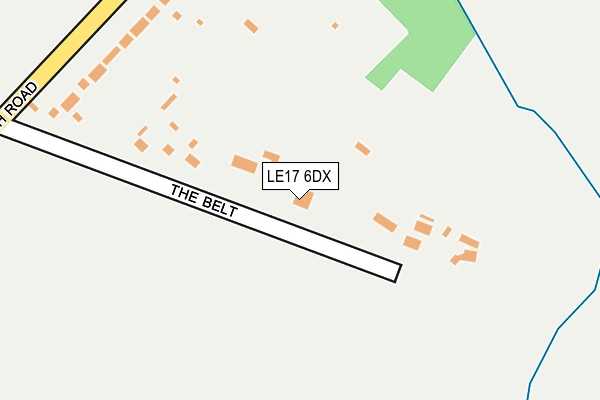 LE17 6DX map - OS OpenMap – Local (Ordnance Survey)