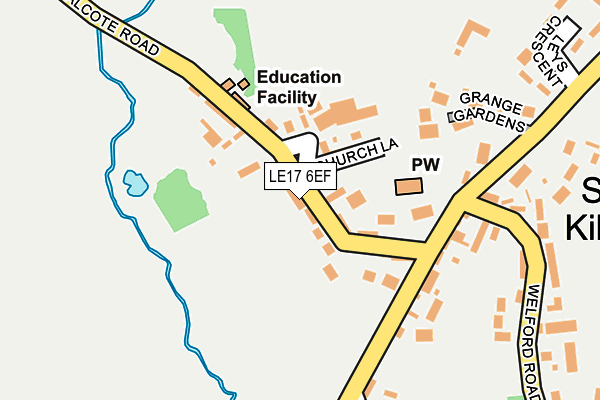 LE17 6EF map - OS OpenMap – Local (Ordnance Survey)