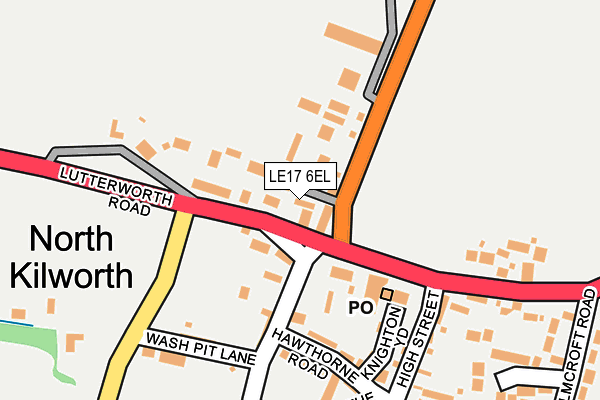 LE17 6EL map - OS OpenMap – Local (Ordnance Survey)
