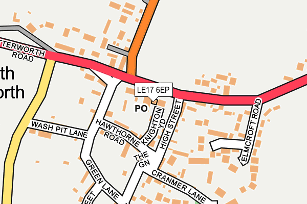 LE17 6EP map - OS OpenMap – Local (Ordnance Survey)