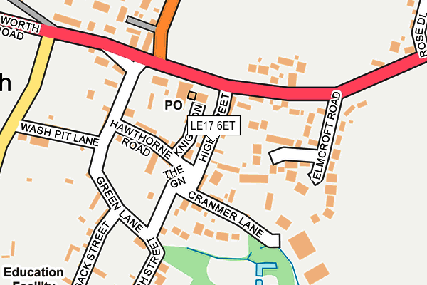 LE17 6ET map - OS OpenMap – Local (Ordnance Survey)