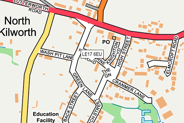 LE17 6EU map - OS OpenMap – Local (Ordnance Survey)