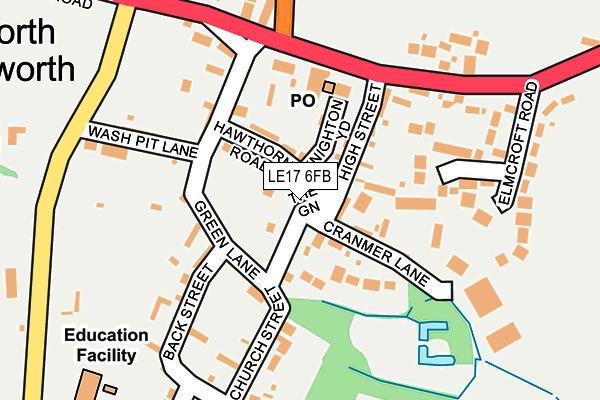 LE17 6FB map - OS OpenMap – Local (Ordnance Survey)