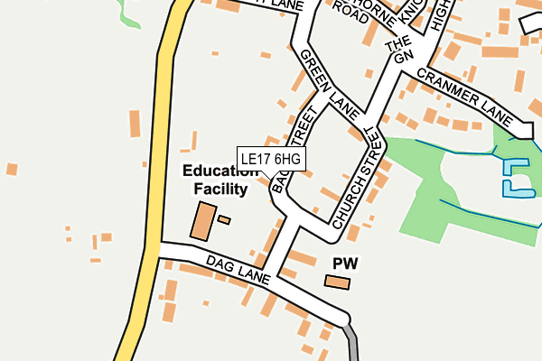 LE17 6HG map - OS OpenMap – Local (Ordnance Survey)
