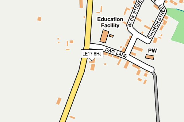 LE17 6HJ map - OS OpenMap – Local (Ordnance Survey)