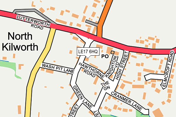 LE17 6HQ map - OS OpenMap – Local (Ordnance Survey)