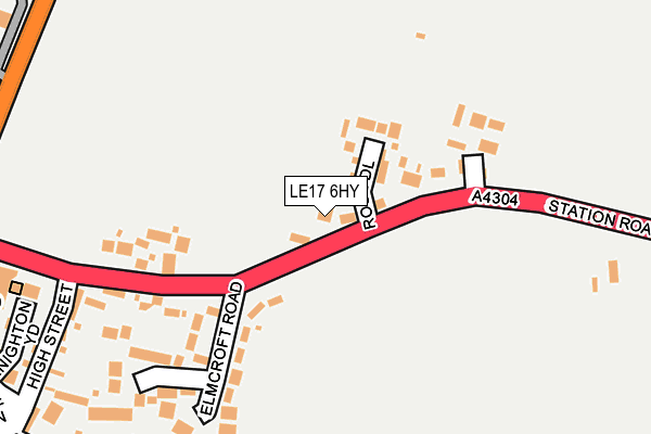 LE17 6HY map - OS OpenMap – Local (Ordnance Survey)