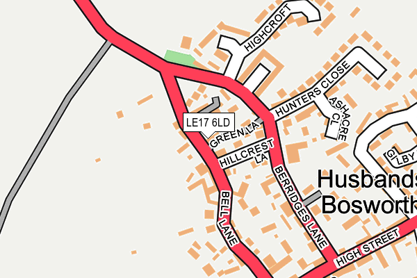 LE17 6LD map - OS OpenMap – Local (Ordnance Survey)