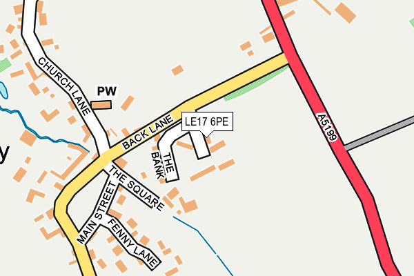 LE17 6PE map - OS OpenMap – Local (Ordnance Survey)