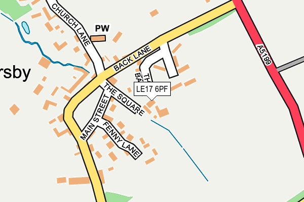 LE17 6PF map - OS OpenMap – Local (Ordnance Survey)