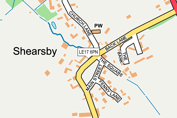 LE17 6PN map - OS OpenMap – Local (Ordnance Survey)