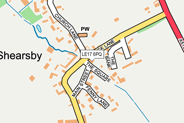 LE17 6PQ map - OS OpenMap – Local (Ordnance Survey)
