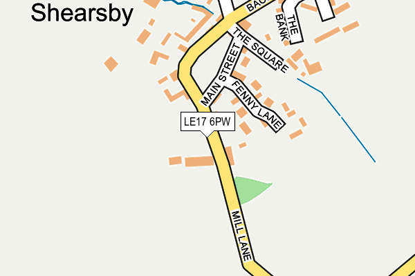 LE17 6PW map - OS OpenMap – Local (Ordnance Survey)