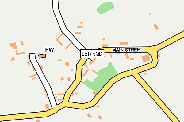 LE17 6QD map - OS OpenMap – Local (Ordnance Survey)