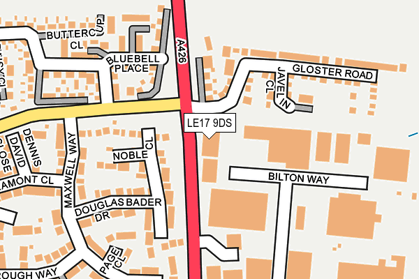 LE17 9DS map - OS OpenMap – Local (Ordnance Survey)