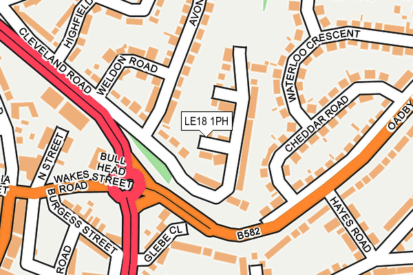 LE18 1PH map - OS OpenMap – Local (Ordnance Survey)