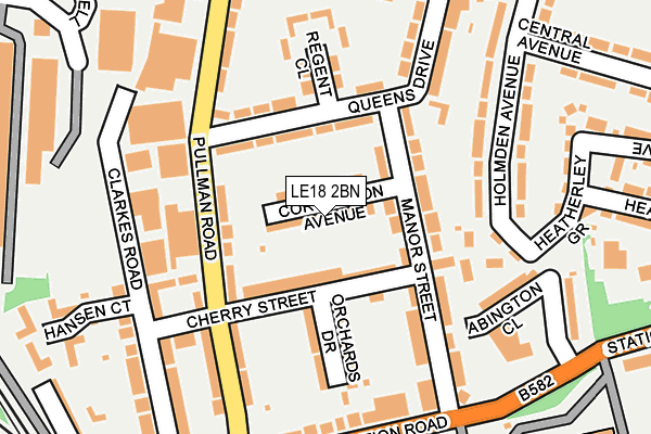 LE18 2BN map - OS OpenMap – Local (Ordnance Survey)