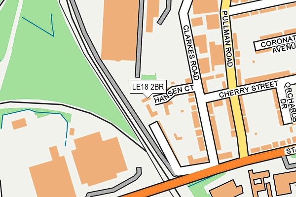 LE18 2BR map - OS OpenMap – Local (Ordnance Survey)