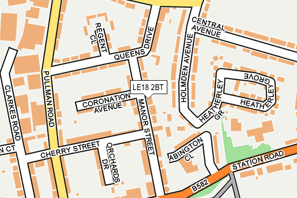 LE18 2BT map - OS OpenMap – Local (Ordnance Survey)
