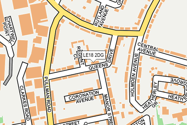 LE18 2DG map - OS OpenMap – Local (Ordnance Survey)