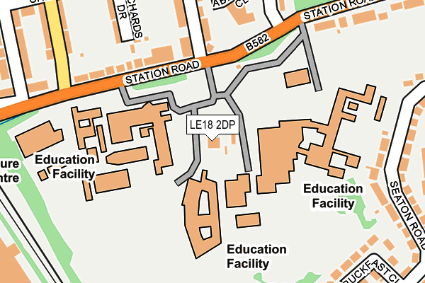 LE18 2DP map - OS OpenMap – Local (Ordnance Survey)