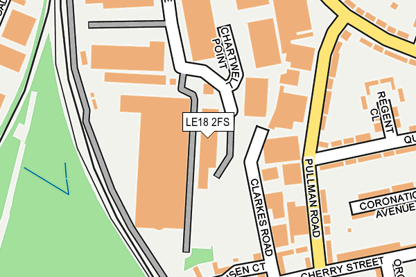 LE18 2FS map - OS OpenMap – Local (Ordnance Survey)