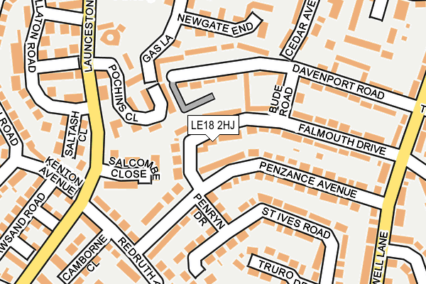 LE18 2HJ map - OS OpenMap – Local (Ordnance Survey)