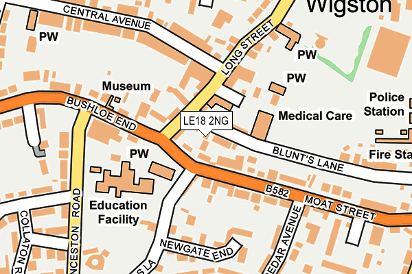 LE18 2NG map - OS OpenMap – Local (Ordnance Survey)