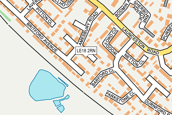 LE18 2RN map - OS OpenMap – Local (Ordnance Survey)