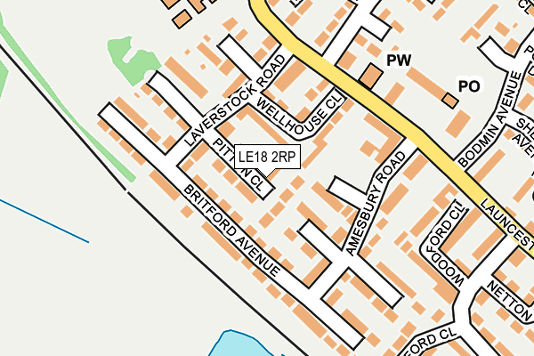 LE18 2RP map - OS OpenMap – Local (Ordnance Survey)