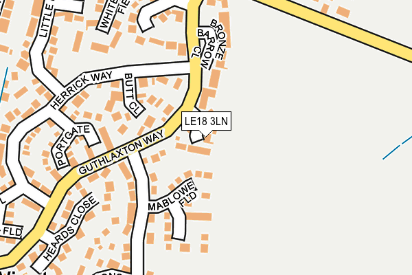 LE18 3LN map - OS OpenMap – Local (Ordnance Survey)