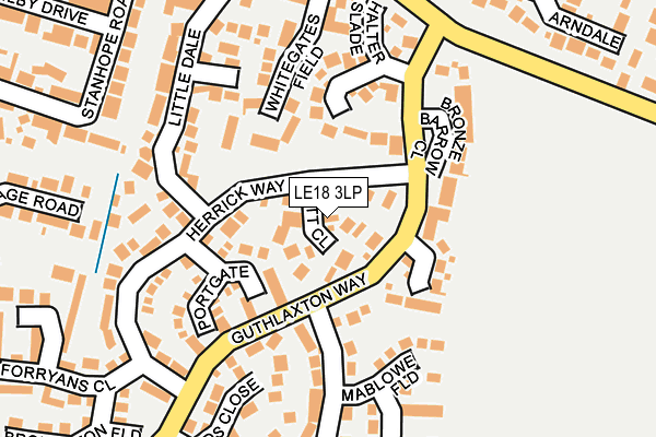 LE18 3LP map - OS OpenMap – Local (Ordnance Survey)