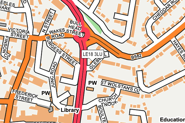 LE18 3LU map - OS OpenMap – Local (Ordnance Survey)