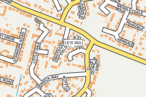 LE18 3NQ map - OS OpenMap – Local (Ordnance Survey)