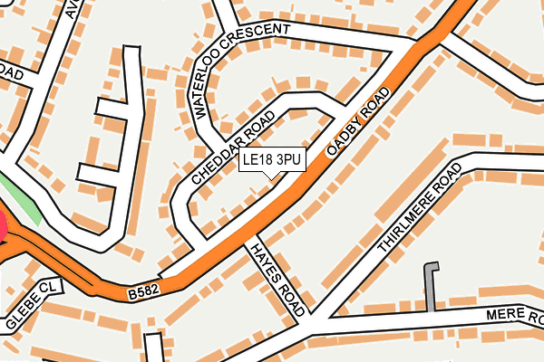 LE18 3PU map - OS OpenMap – Local (Ordnance Survey)