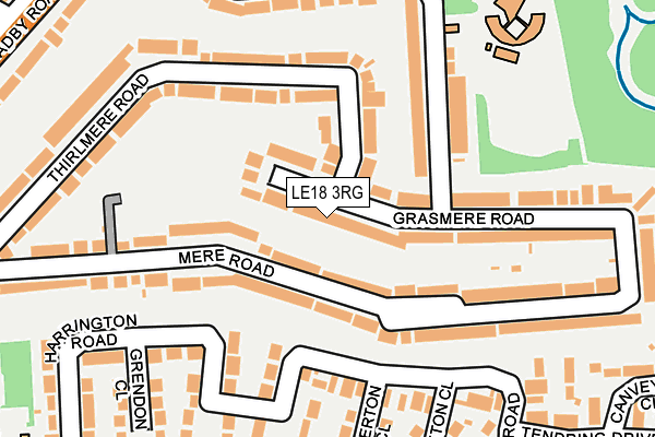 LE18 3RG map - OS OpenMap – Local (Ordnance Survey)