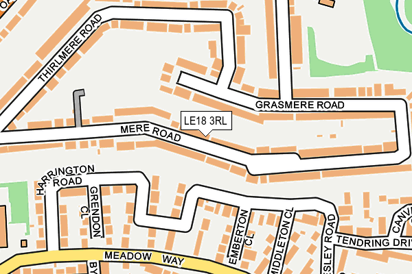 LE18 3RL map - OS OpenMap – Local (Ordnance Survey)