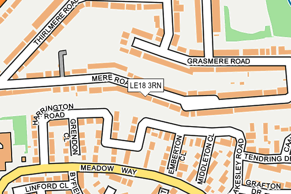 LE18 3RN map - OS OpenMap – Local (Ordnance Survey)
