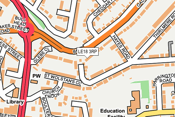 LE18 3RP map - OS OpenMap – Local (Ordnance Survey)