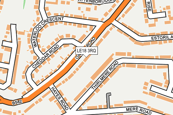 LE18 3RQ map - OS OpenMap – Local (Ordnance Survey)