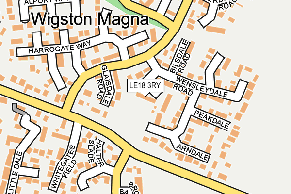 LE18 3RY map - OS OpenMap – Local (Ordnance Survey)